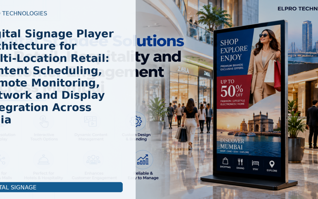 Digital Signage Player Architecture for Multi-Location Retail: Content Scheduling, Remote Monitoring, Network and Display Integration Across India