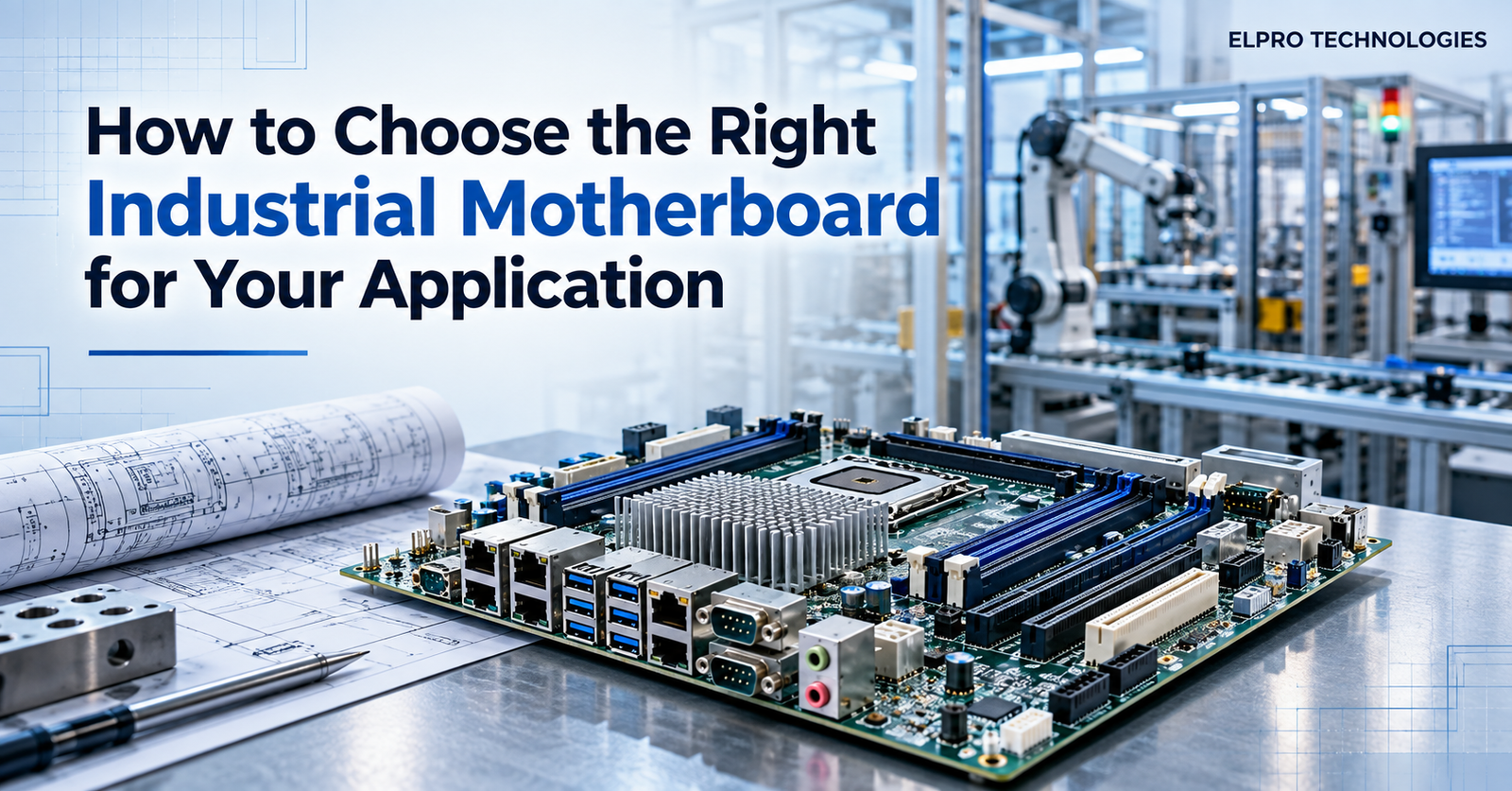 Industrial motherboard for industrial automation and computing applications