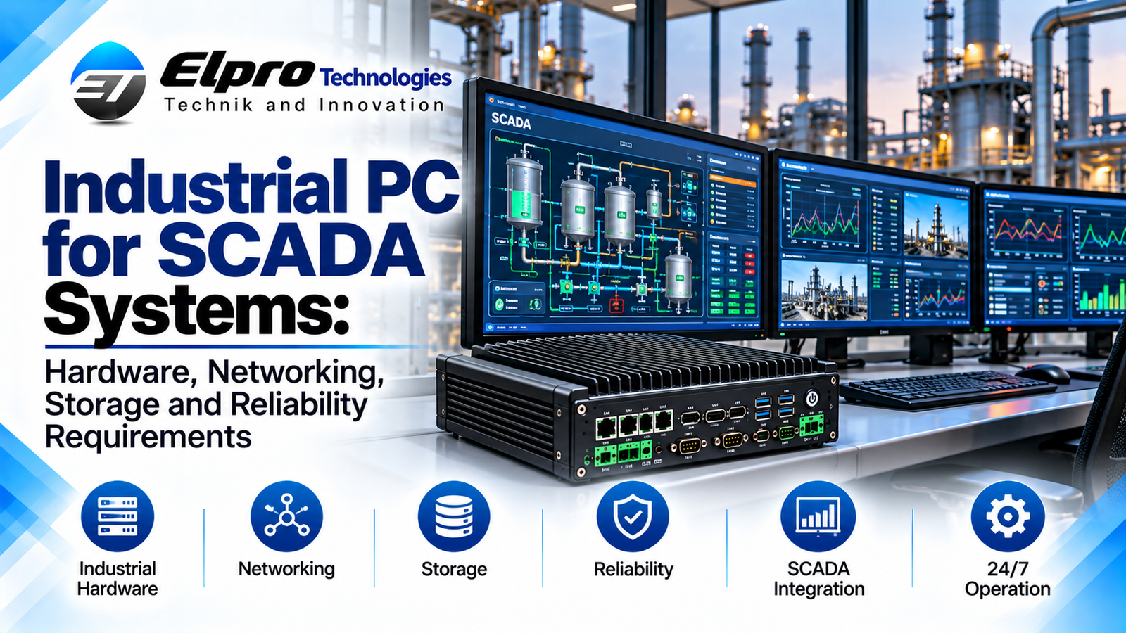 Industrial PC for SCADA Systems: Hardware, Networking, Storage and Reliability Requirements