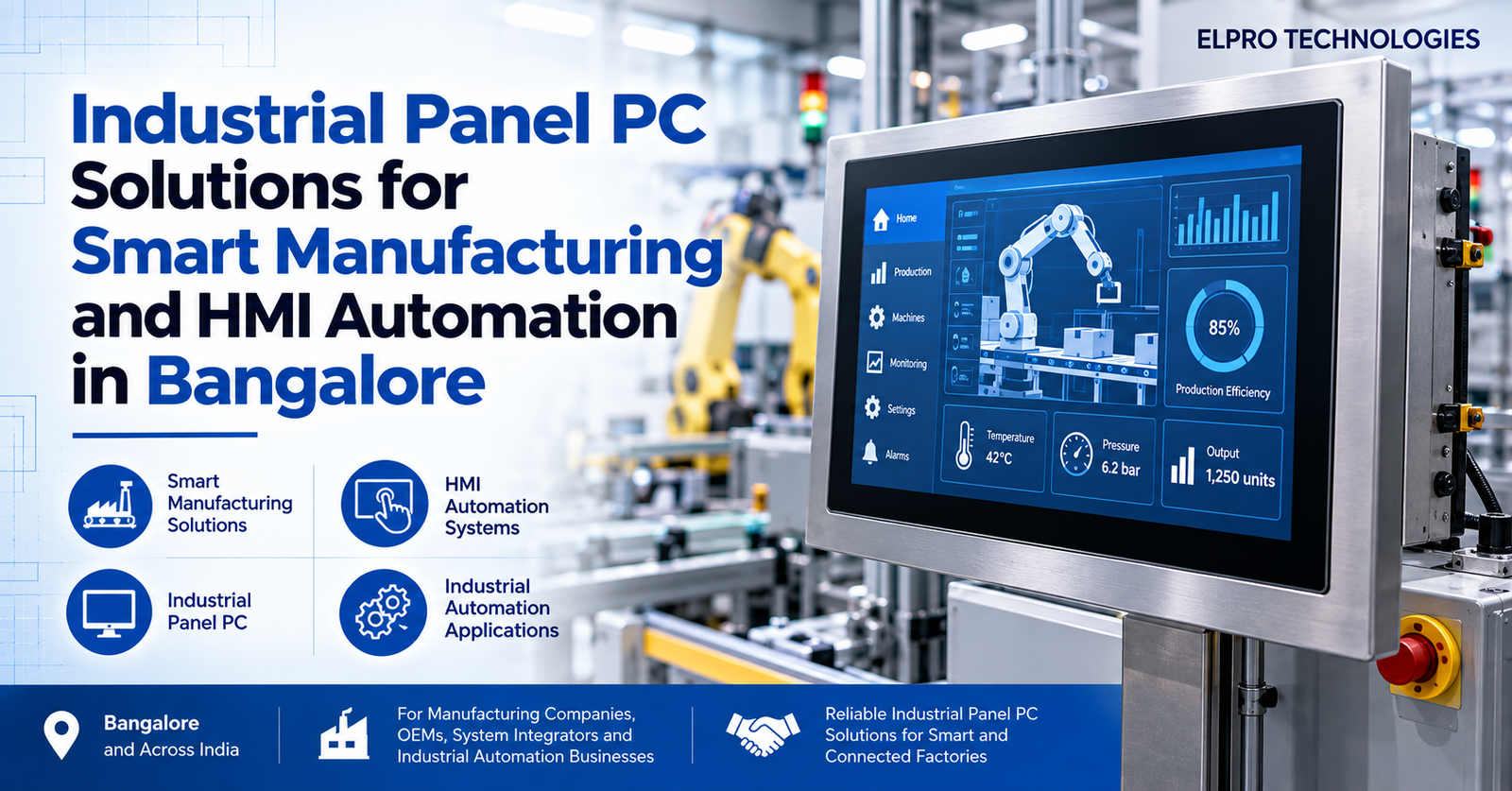 Industrial Panel PC Solutions for Smart Manufacturing and HMI Automation in Bangalore