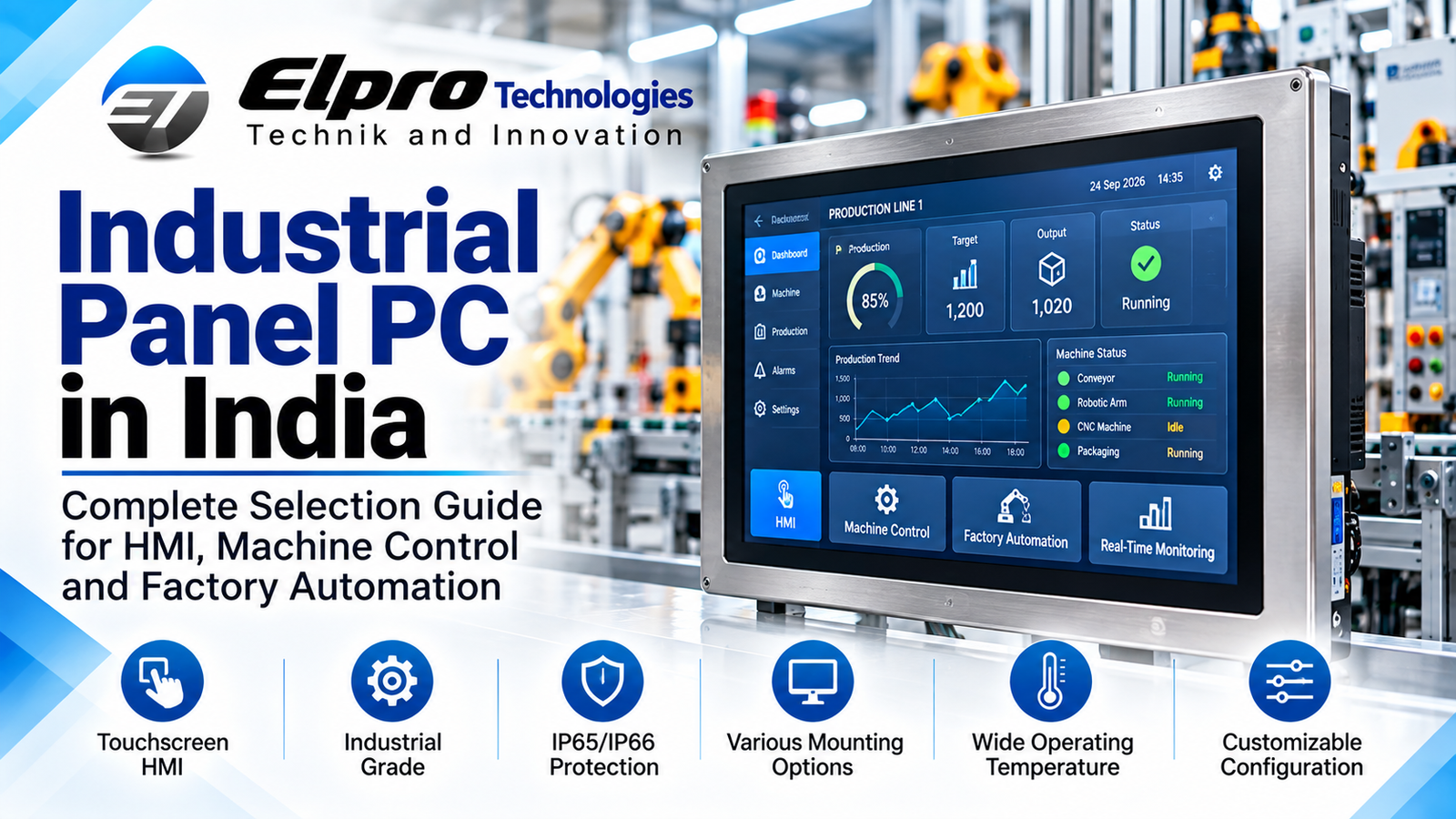 Industrial Panel PC in India: Complete Selection Guide for HMI, Machine Control and Factory Automation