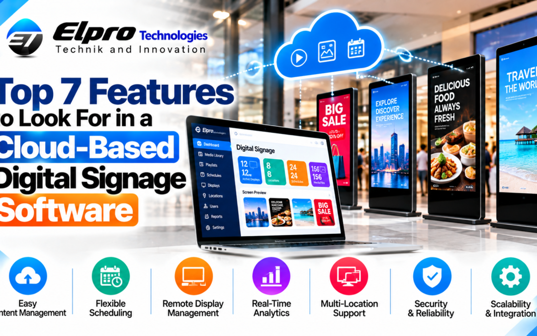 Top 7 Features to Look For in a Cloud-Based Digital Signage Software