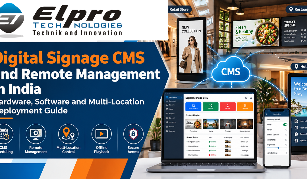 Digital Signage CMS and Remote Management in India: Hardware, Software and Multi-Location Deployment Guide