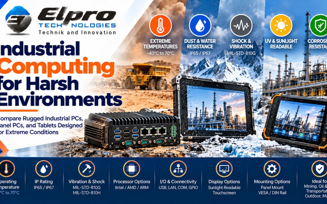 Industrial Computing for Harsh Environments Comparison: Elpro Technologies vs OnLogic vs Cincoze — Ruggedization, Fanless Cooling, Wide Temperature, Power and Custom Integration