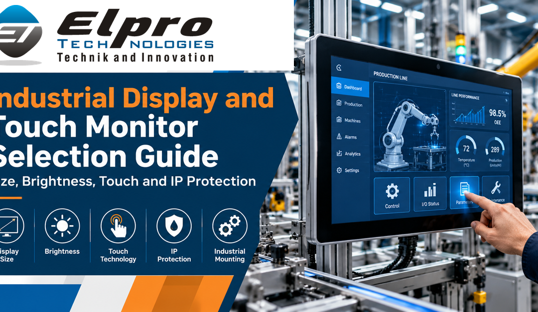 Industrial Display and Touch Monitor Selection Guide: Size, Brightness, Touch and IP Protection