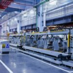 Automated manufacturing line representing smart factory connectivity