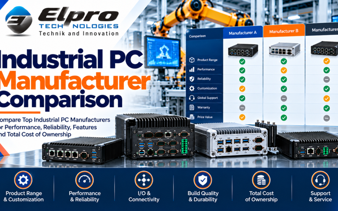 Industrial PC Manufacturer Comparison in India: Elpro Technologies vs Advantech vs AAEON — Platforms, I/O, Customization, Support and Procurement Factors for 24/7 Automation