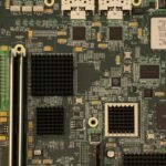 Green printed circuit board with integrated circuits