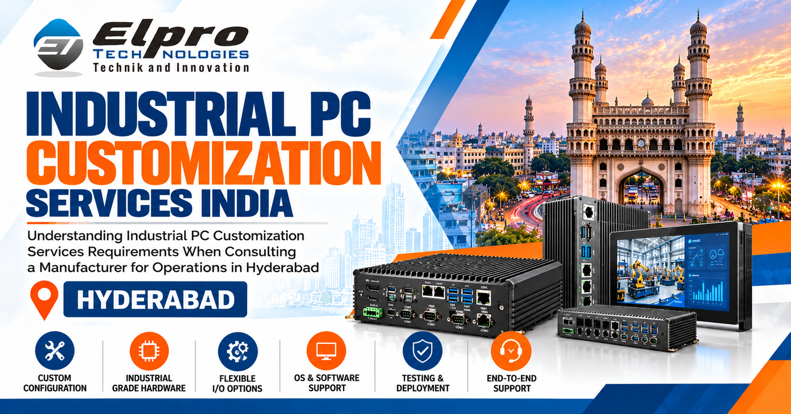 Elpro Technologies industrial PC customization featured banner for Hyderabad projects