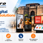 Elpro Technologies retail digital signage featured image for Pune with Shaniwar Wada-inspired landmark, retail displays and interactive mall directory